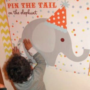 50% OFF SALE - Pin the Tail on the Elephant Game Printable - Instant Download - Animal Parade Collection