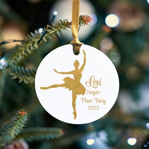 Personalized Nutcracker Sugar Plum Fairy Dancer Ornament - Aluminum - Personalized in ANY way