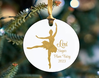 Personalized Nutcracker Sugar Plum Fairy Dancer Ornament - Aluminum - Personalized in ANY way