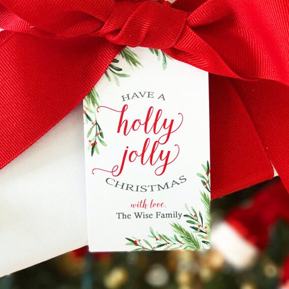 Personalized Holiday Gift Tags, Christmas Gift Tags