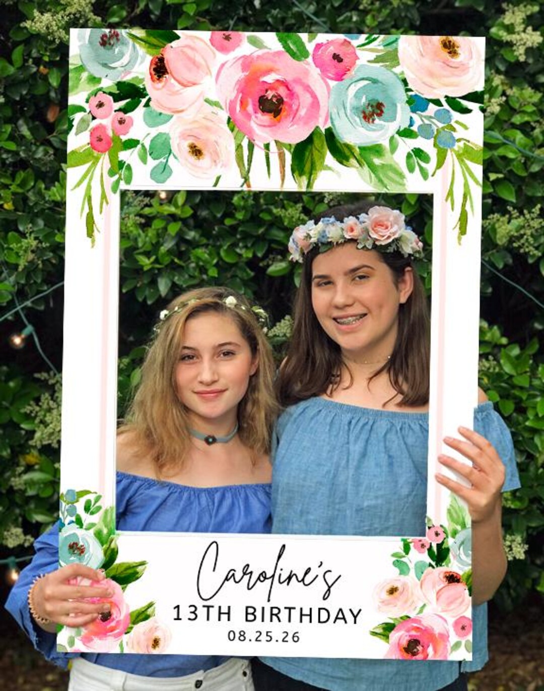 Editable Photo Prop Printable Canva Selfie Photo Prop Frame DIY Photo ...