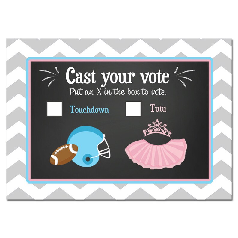 Touchdowns or Tutus Invitation Printable or Printed With FREE - Etsy