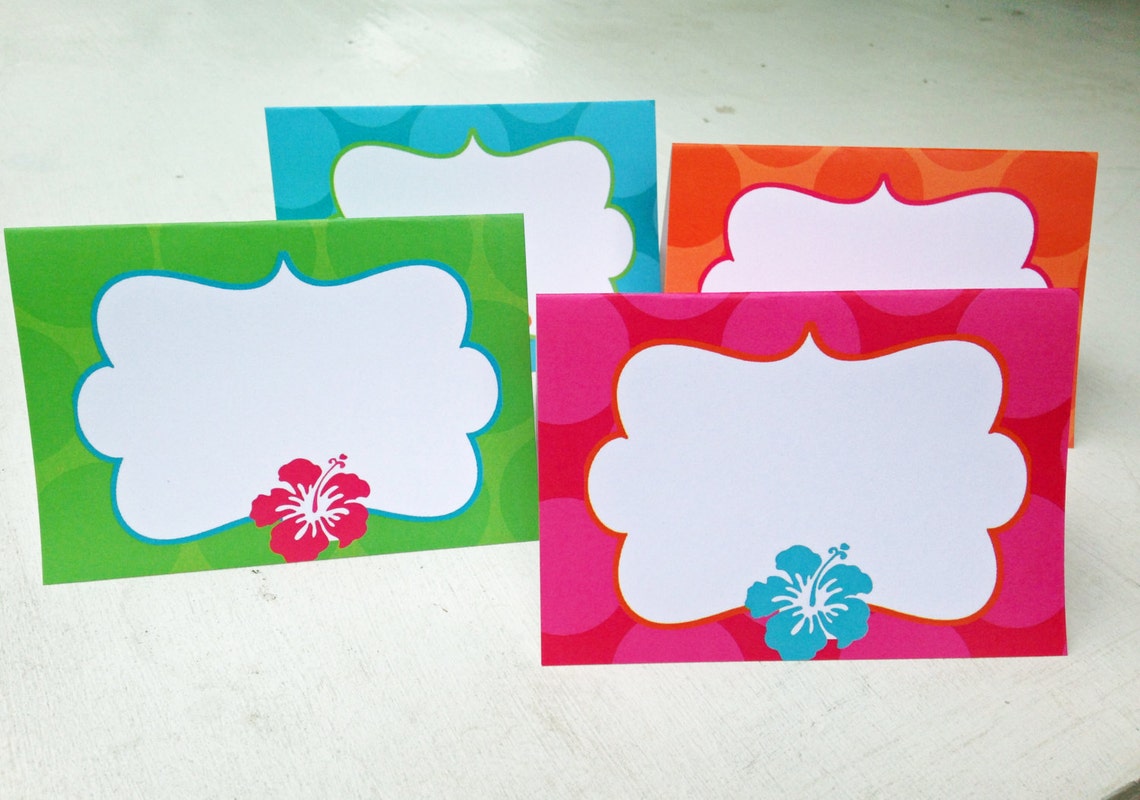 LUAU Party Printable Instant Download Hibiscus Dream - Etsy