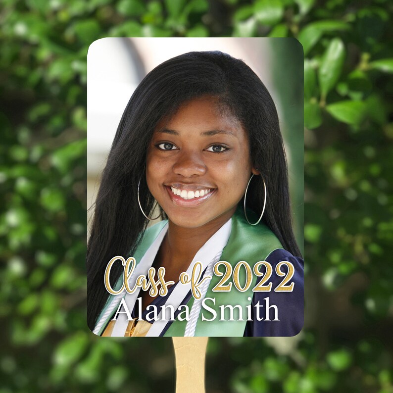 Graduation Fans 2022 Photo Personalized College or High School Printed and Assembled 