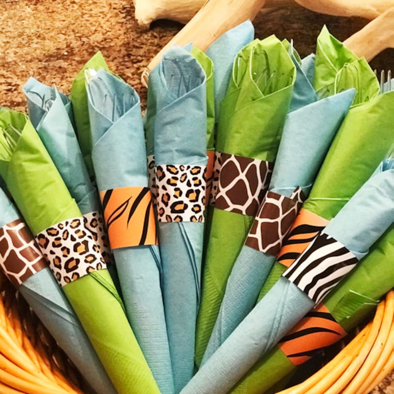 Animal Print Napkins Etsy