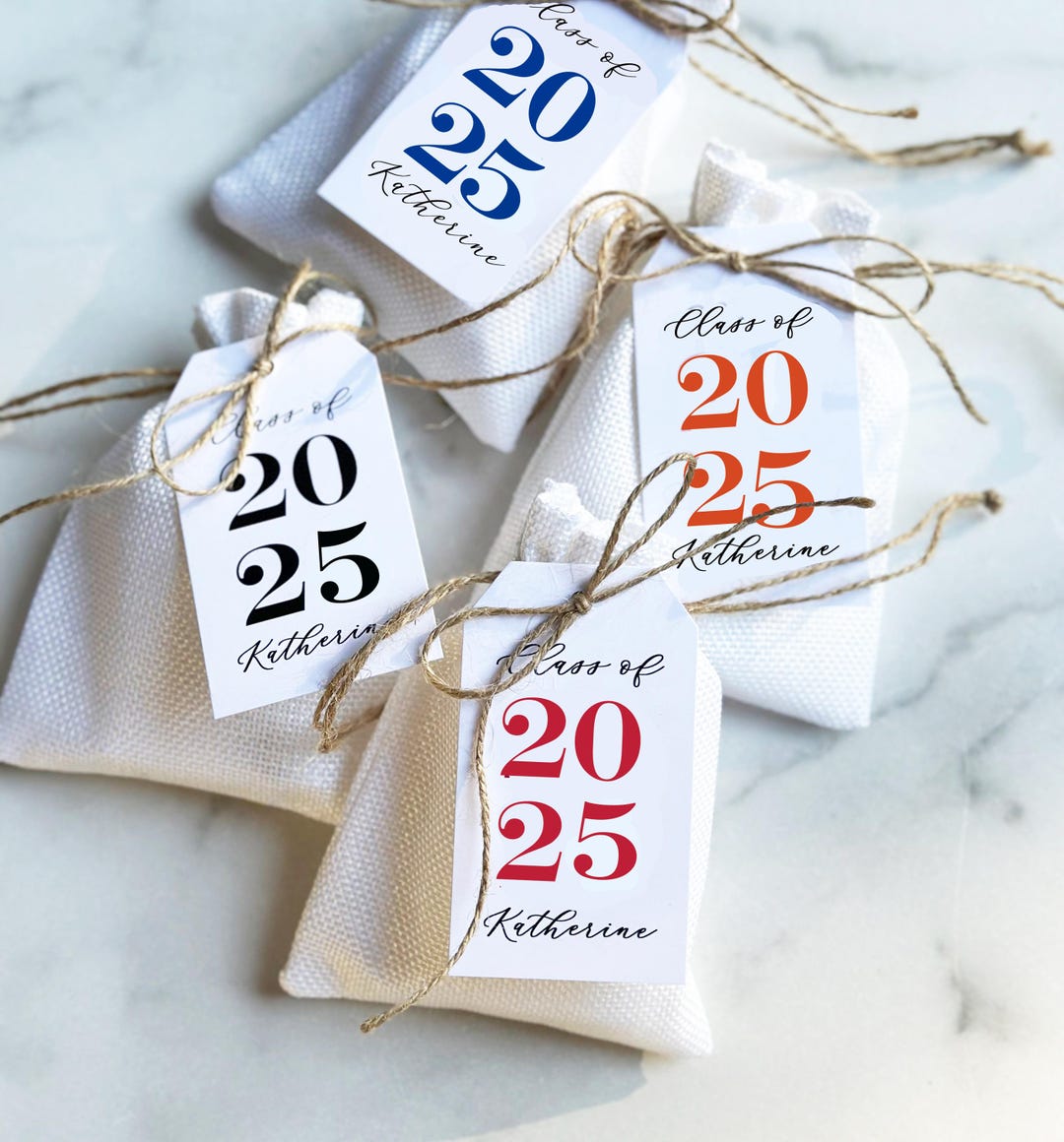 Graduation Class of 2026 Favors Party Printed Tags ANY School Color ...