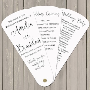 Burgundy and Blush Olivia Collection Wedding Program Petal Fans Assembled