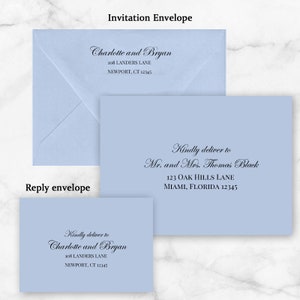 Blue Bridal Shower Luncheon Wedding Invitations Suite Engagement Party Dusty Blue Hydrangea Elizabeth Collection TPC9001 image 5