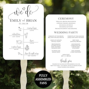 Wedding Program Fans Assembled Timeline - We Do Collection TPC9025