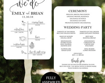 Wedding Program Fans Assembled Timeline - We Do Collection TPC9025