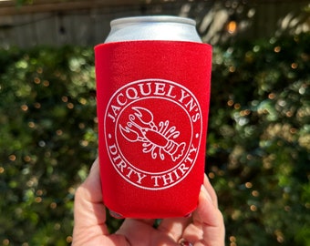Crawfish Boil Printed Birthday Graduation Wedding Can Coolers Collapsible Huggars  Party Low Country Boil Shower Rehearsal Dinner TPC9037