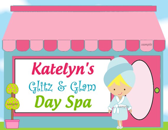 Printable Spa Party Sign Door Sign Yard Sign Sassy Spa | Etsy