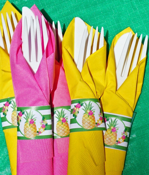 Luau Pineapple Napkin Rings Printable - Instant Download - Party like a Pineapple Collection Il_570xn