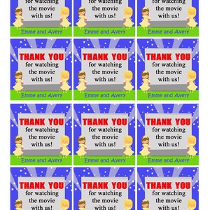 Outdoor Movie Party Invitation Printable Drive in Movie, Outdoor Theater, Movie Party Pick Hair Color/Skin Tone image 5