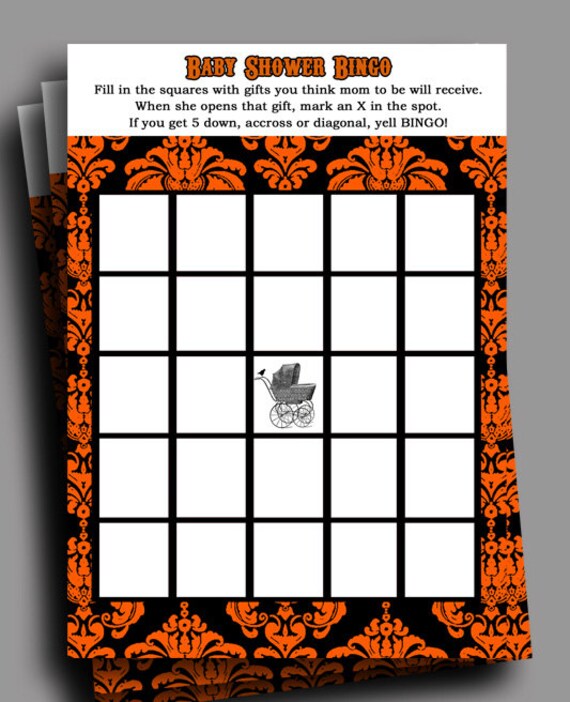 Halloween Baby Shower Bingo Printable - Instant Download - Vintage Stroller Collection Il_570xn