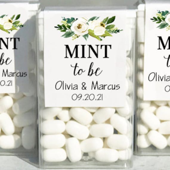 Personalized Mint to Be Tic Tac Topper Printable or Printed with FREE Shipping - Elegant White Floral Isabella Collection Il_570xn