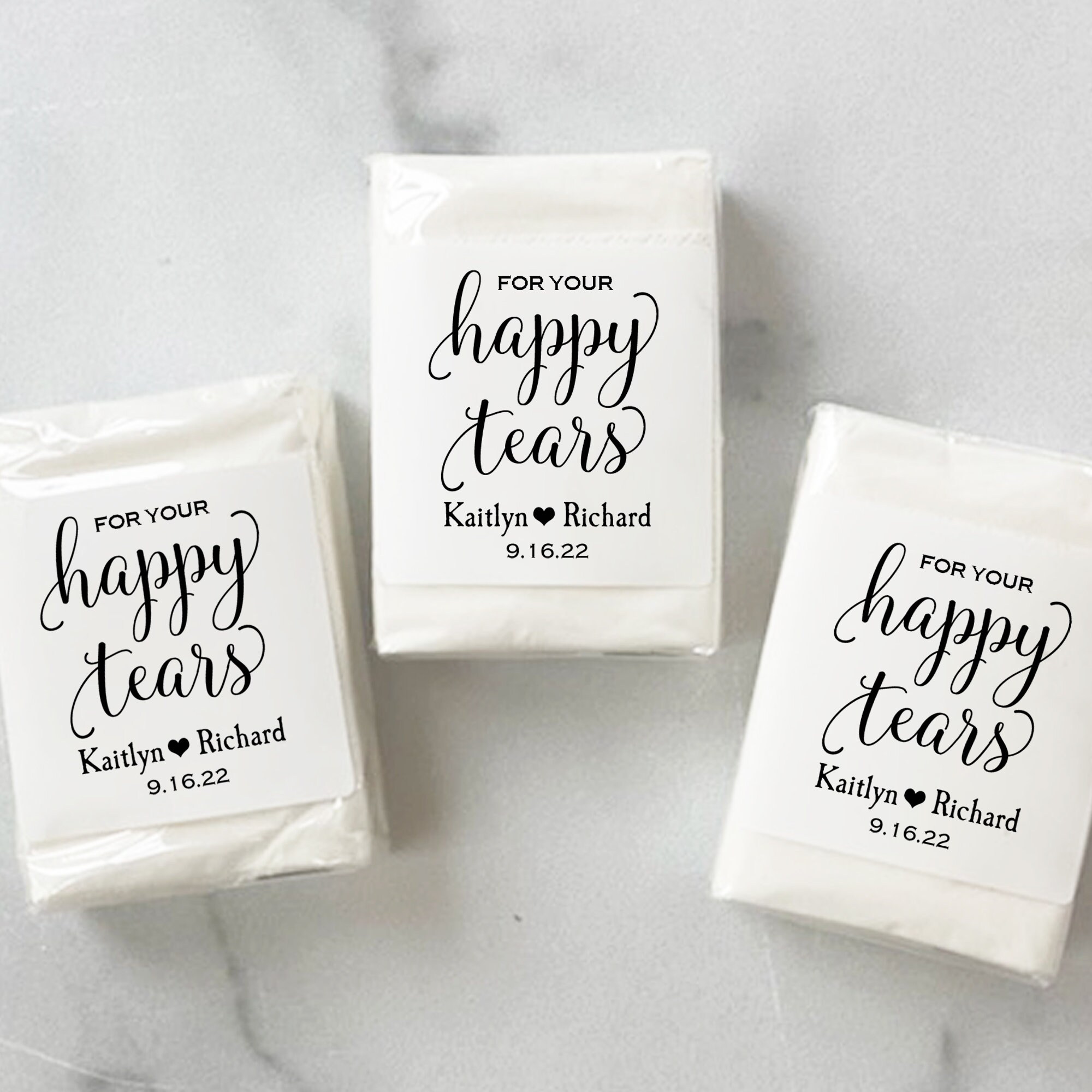 Happy Tears Tissue Personalized Wedding Ceremony Pack of 10 - Etsy