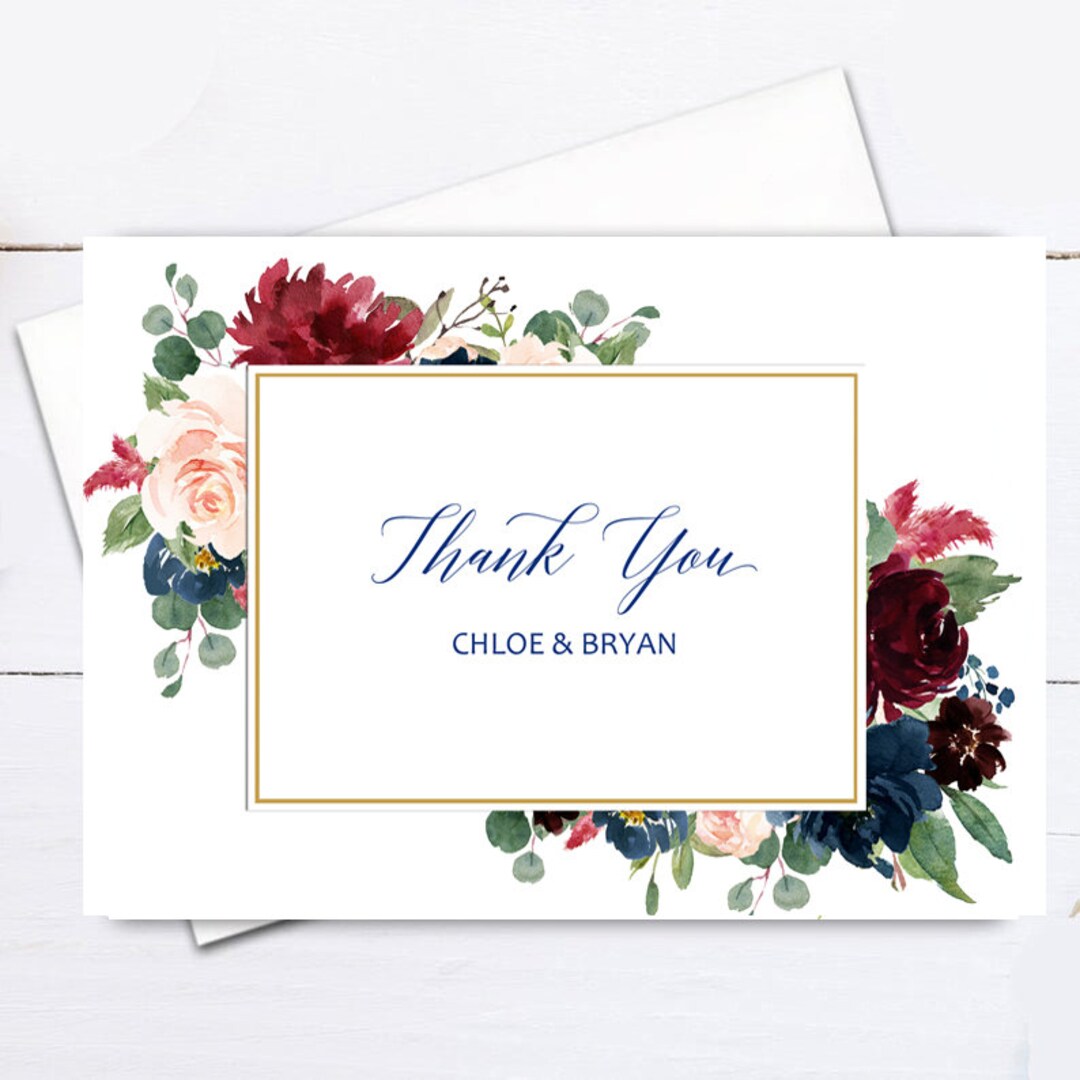 Personalized Thank You Tag Wedding Thank You Tags Corporate Gift Printed  Elegant Blush Floral Sophia Collection TPC9017 