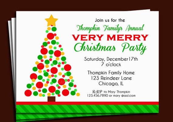 Christmas Party Invitation Printable Personlized for Your | Etsy