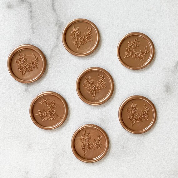 Rose Gold Wax Seal Set of 10 Wedding Invitations Wedding Suite Engagement Couples Shower Rehearsal Annalise Wedding Collection Il_570xn
