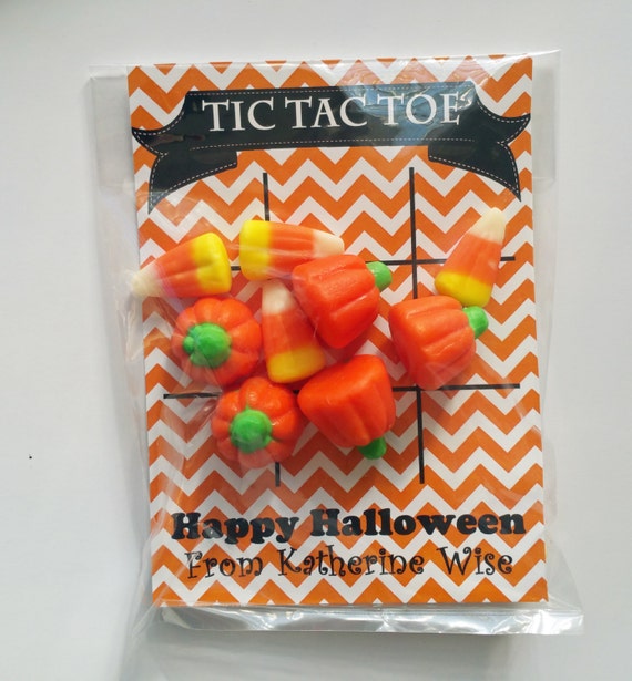 Personalized Halloween Tic Tac Toe Cards Printed with Bags Il_570xn