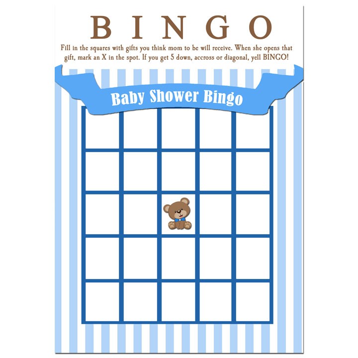 50% OFF SALE Teddy Bear Baby Shower Bingo Printable | Etsy