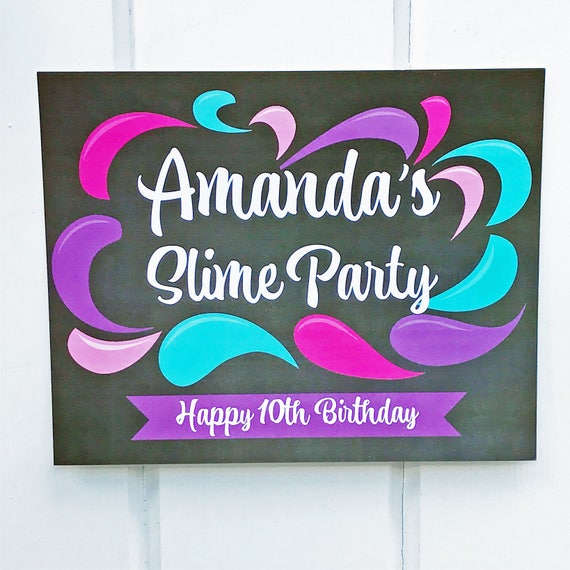 Personalized Slime Door Sign Yard Sign Chair Sign Printable Or