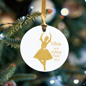 Personalized Nutcracker Waltzing Flower Waltz Ornament - Aluminum - Personalized in ANY way