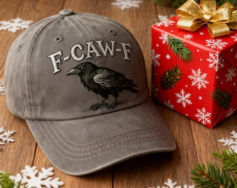 Adjustable Embroidered F-Caw-F Crow Hat Men Women Baseball Cap