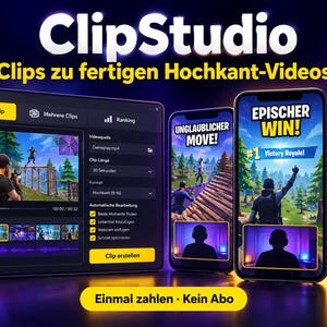 ClipStudio, créateur de vidéos verticales pour streamers, permet de créer des vidéos à succès. Logiciel PC à achat unique, sans abonnement, à télécharger pour Windows.