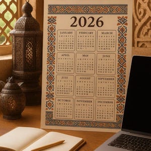 Calendrier 2026 sur le thème du Maroc