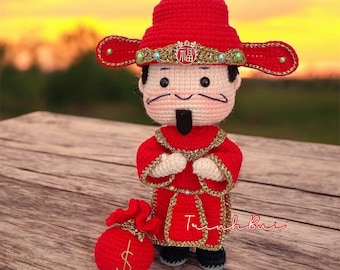 God of Wealth Amigurumi Crochet Pattern: Fortune, Prosperity