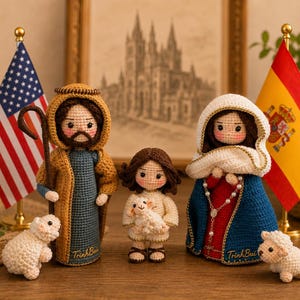 Holy Family Crochet Pattern – Nativity Amigurumi Set PDF