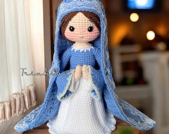 Virgin Mary and Baby Jesus Crochet Pattern