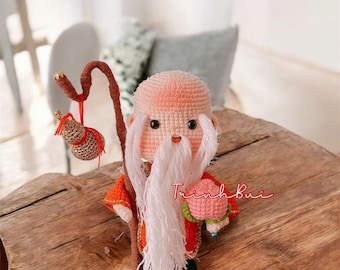God of Longevity Amigurumi Crochet Pattern: Health and Long Life Charm