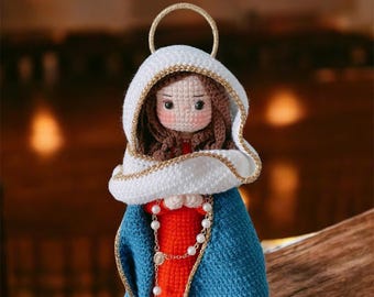 Handmade Crochet Virgin Mary Doll
