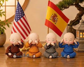 The Four Wise Little Monks Crochet Pattern