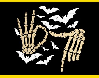 Six Seven Hand Skeleton svg, 67 Skeleton Halloween Svg, 67 Skeleton Svg, Skeleton Svg, Six Seven 6 7 Skeleton Hands Sign Let's Get Sendy svg