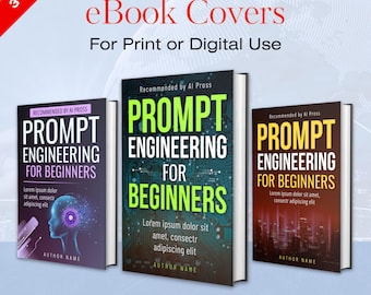 Plantillas de portadas de libros electrónicos modernos y diseño de portadas de libros personalizadas / Portadas de Canva KDP editables para autoeditores / Descarga instantánea /
