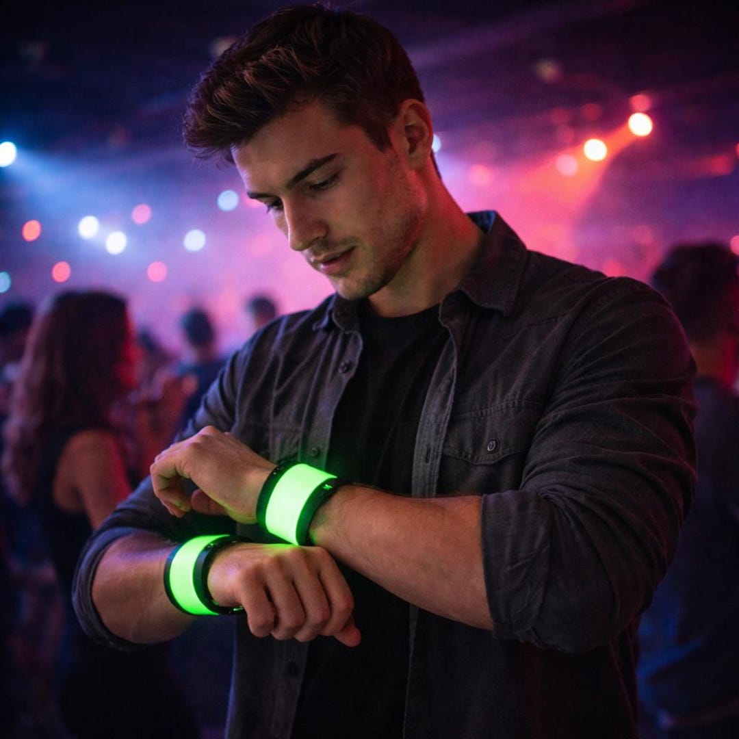 LED Rave Armband Light for Night Running & Cycling | Glow Arm Leg Wrist ...