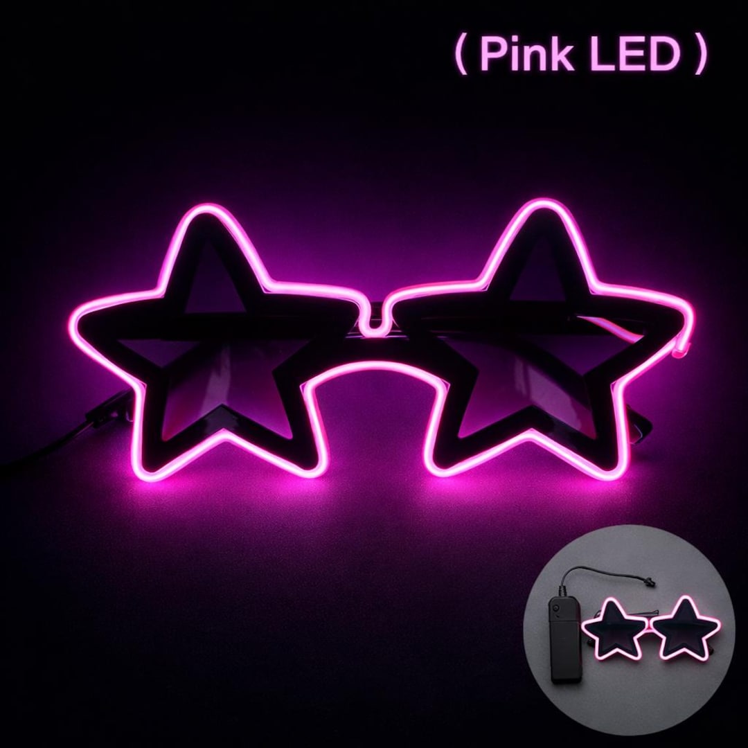 Star Rave LED Star Rave Glasses – Light up Party Eyewear - Etsy