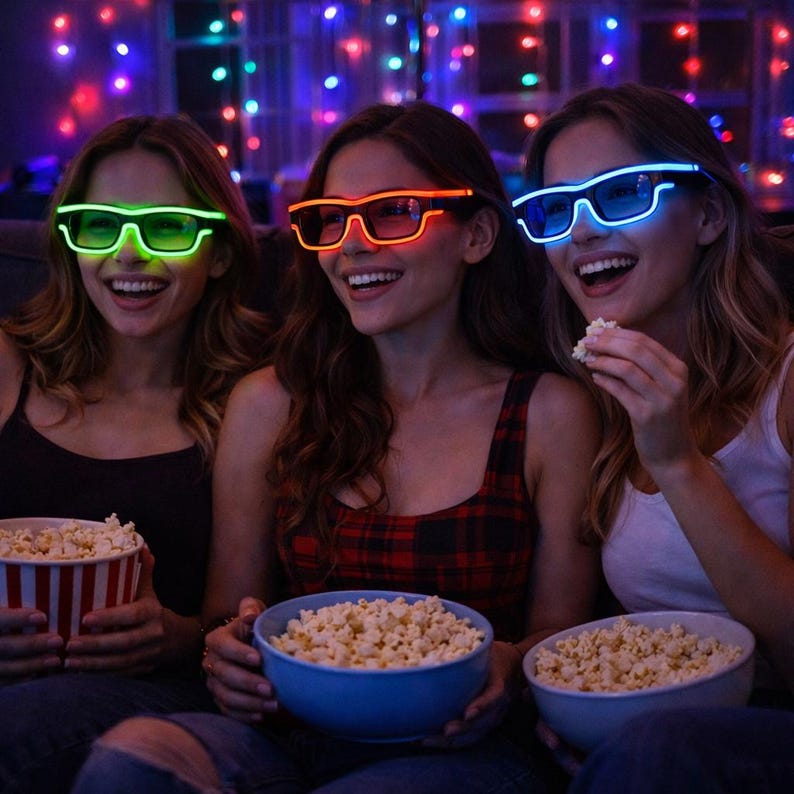 LED Rave Sunglasses | Light up Rechargeable Party Eyewear - Etsy