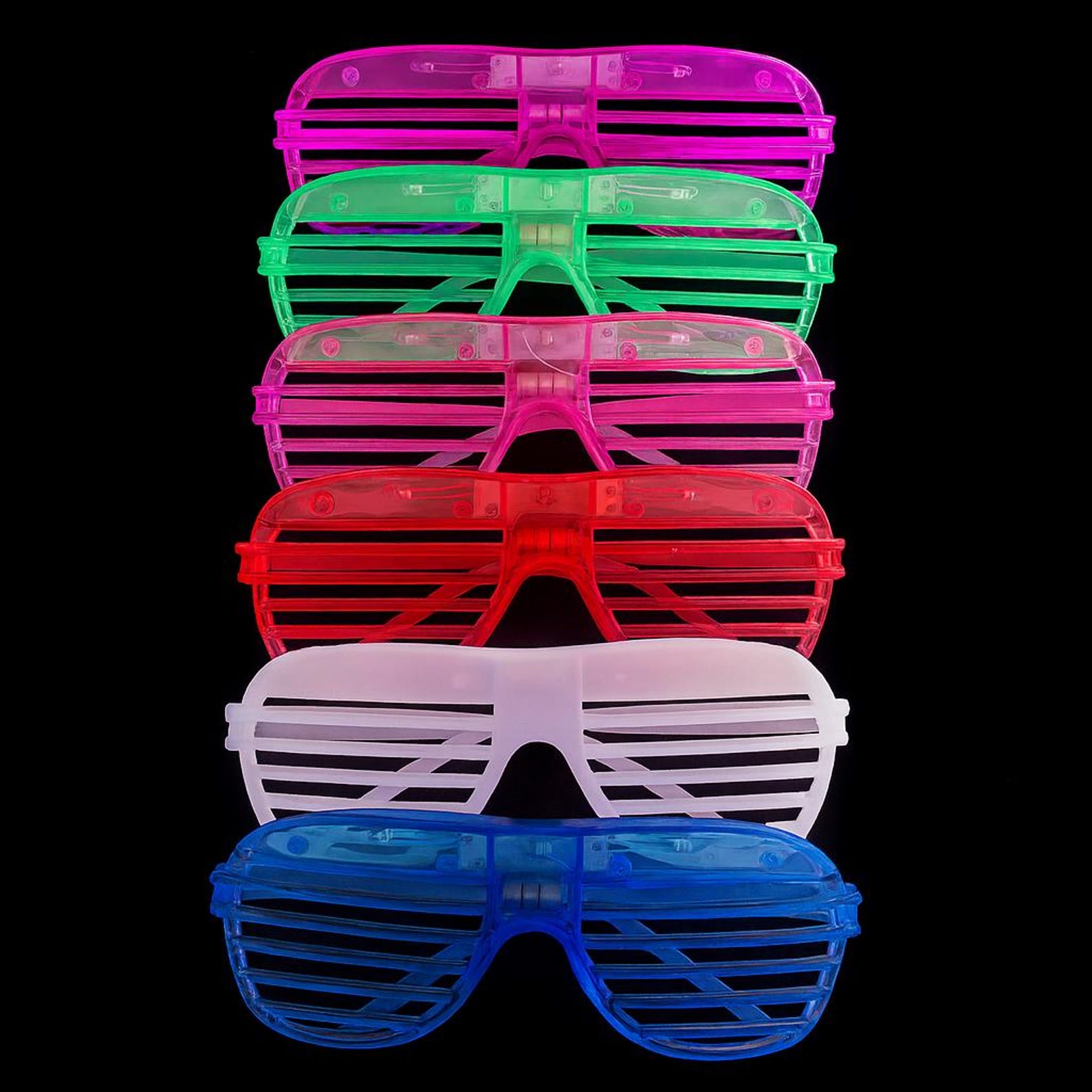 Square Rave Goggles LED Rave Glasses • Glow in the Dark Neon Party Sunglasses - Etsy