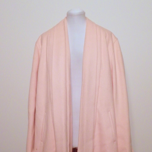 Vintage 1960s Pink Wool Swing Coat