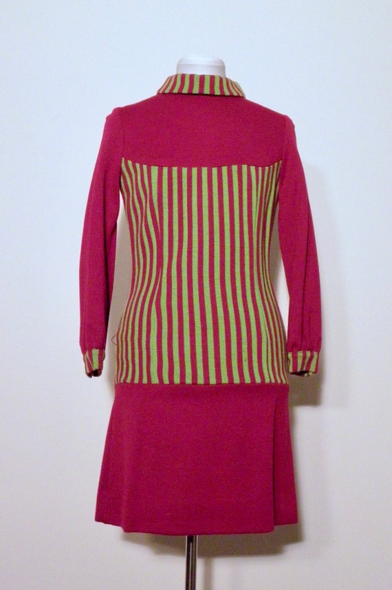 Vintage Plum & Lime Jame Girl Knit Dress