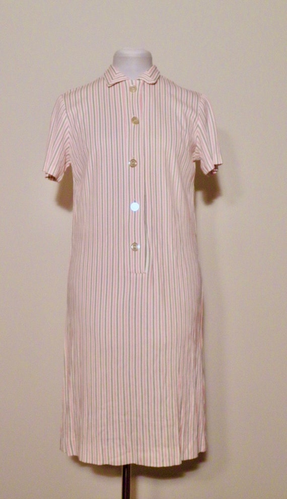 Vintage 60s Striper Shirt Dress - image 1