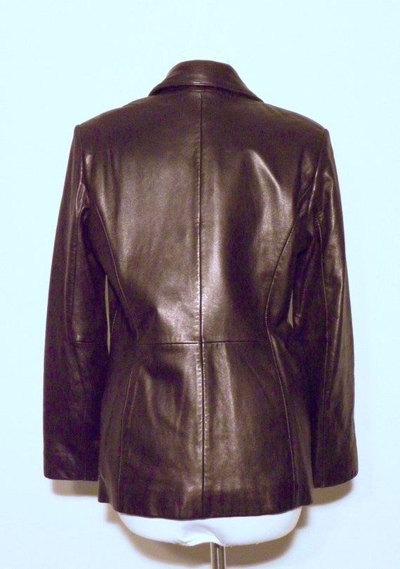 Vintage 90s Black Leather Jacket - image 4