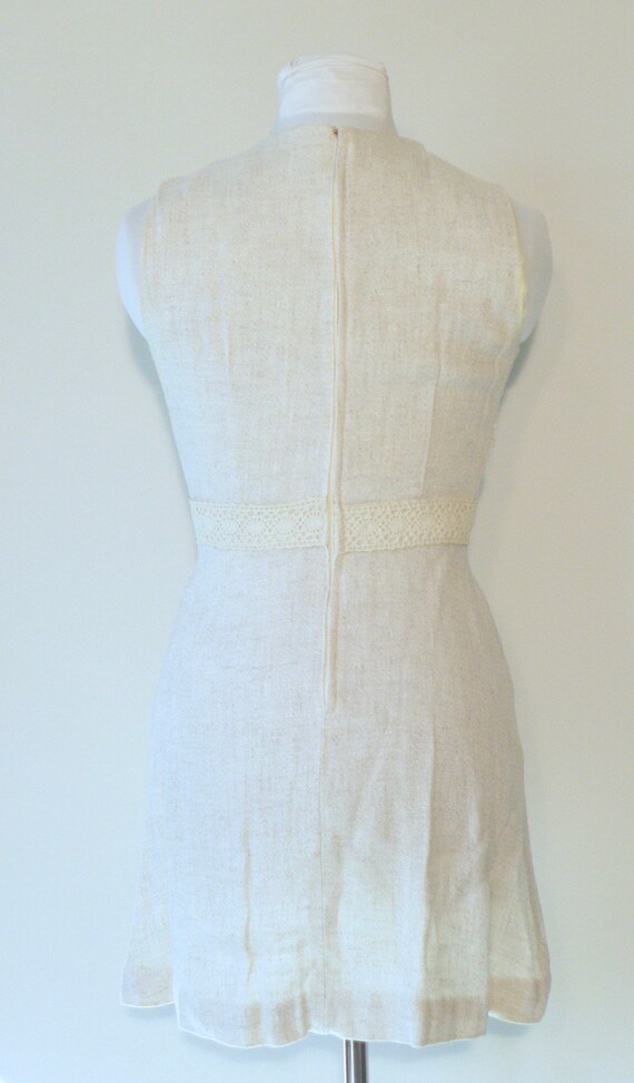 2 FOR 1 - Vintage 60s 70s Linen Knit Dress with M… - image 6