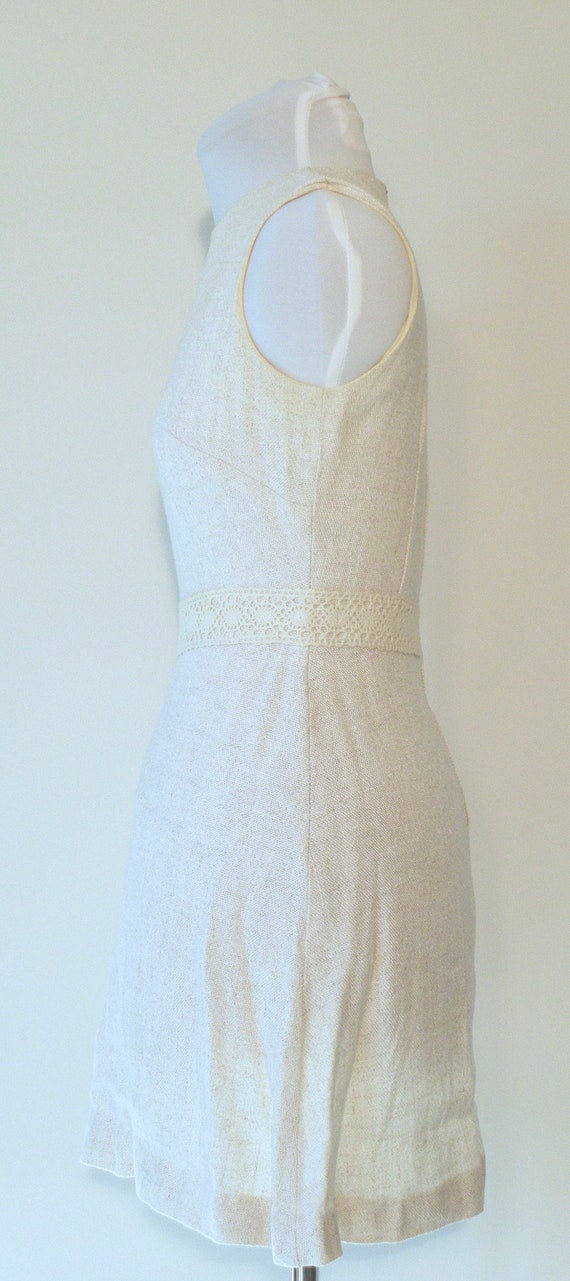 2 FOR 1 - Vintage 60s 70s Linen Knit Dress with M… - image 5