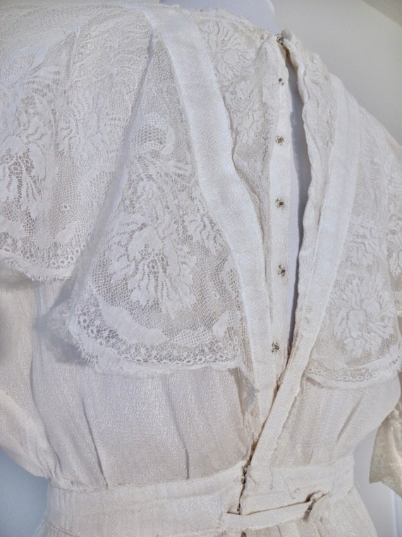 RARE Vintage Victorian Style Wedding Gown Period … - image 4